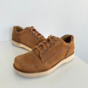 Samuel Hubbard Moc Oxford Work Shoes Brown Leather Suede Low Top City Men's 8.5